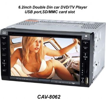 6.2Inch Double Din Car Dvd/Tv Player With Usb Port,Sd/Mmc Card Slot